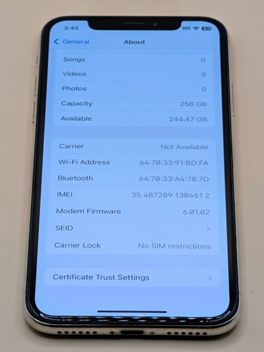 iPhone X 256GB (Unlocked)*** - Picture 6 of 6